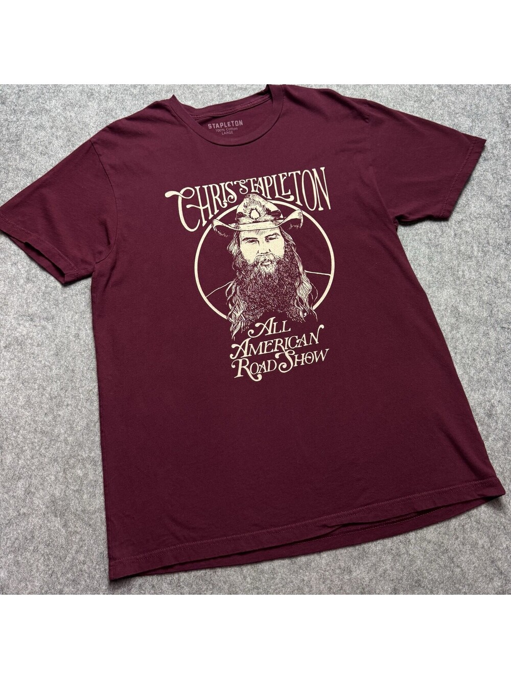 Chris Stapleton Shirt Men L Stapleton All American Road Show Country Concert Tee